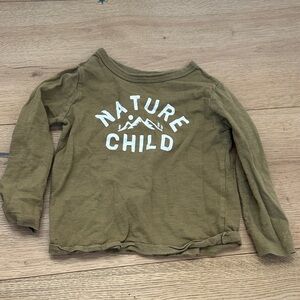 Little Co. Nature Child Olive Green Kids Shirt 2T
